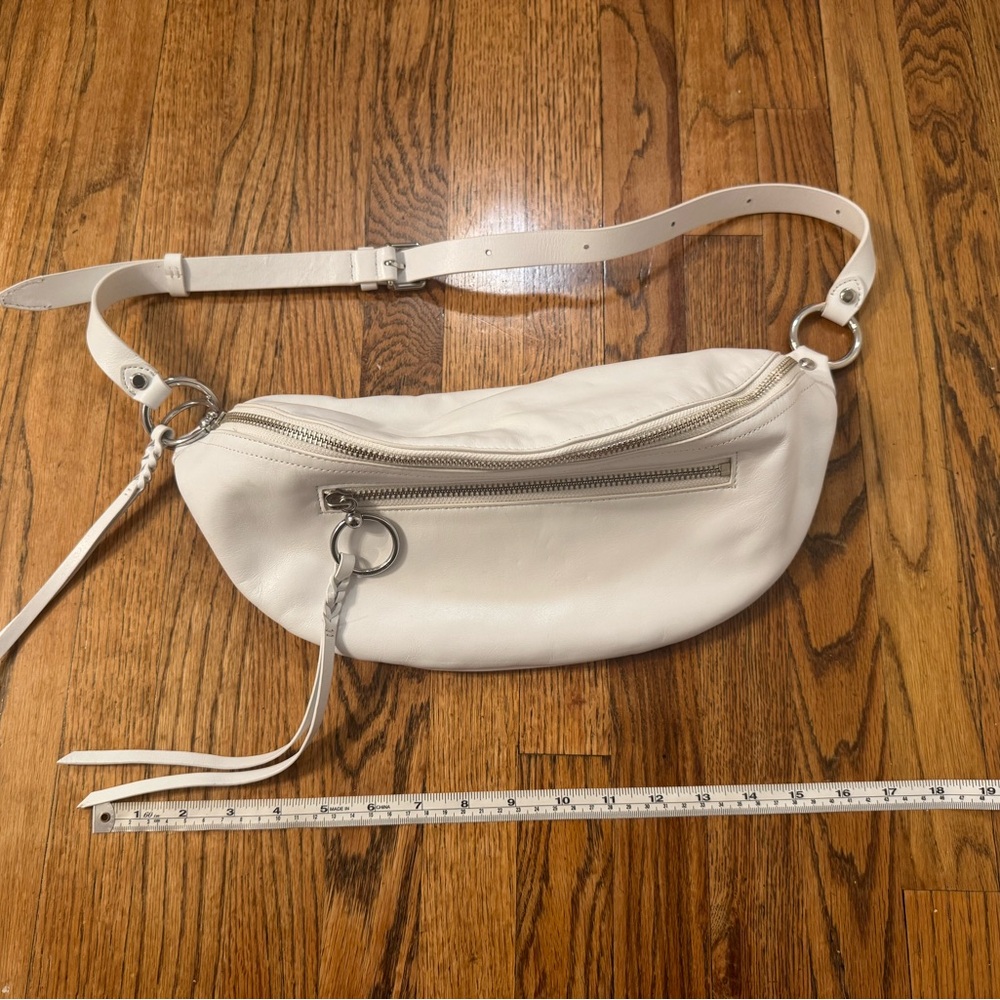 Rebecca Minkoff White Leather Belt Bag Crossbody - Picture 5 of 12